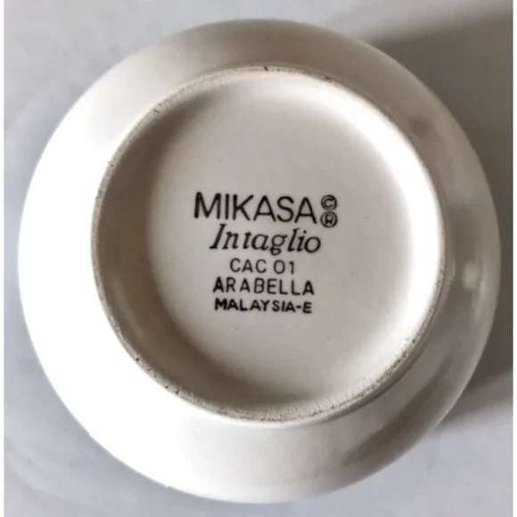 1986 Mikasa Intaglio Arabella Sugar Bowl Stoneware Blue Tulips Lid 5 oz 4*3"CAC1 - Picture 5 of 7